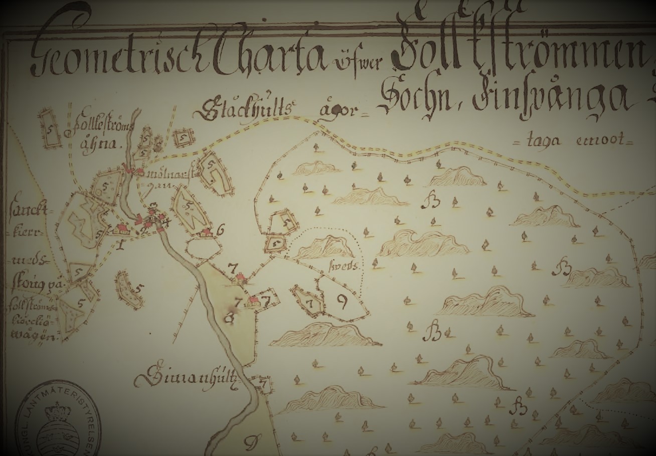 Karta över Folkström 1707